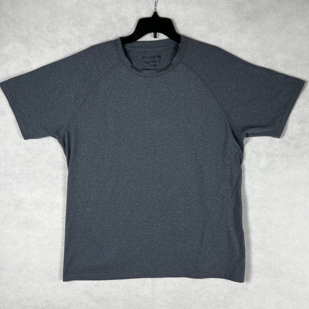 Peter Millar Crown Sport Mens XL Gray Heather Performance T-Shirt UPF50